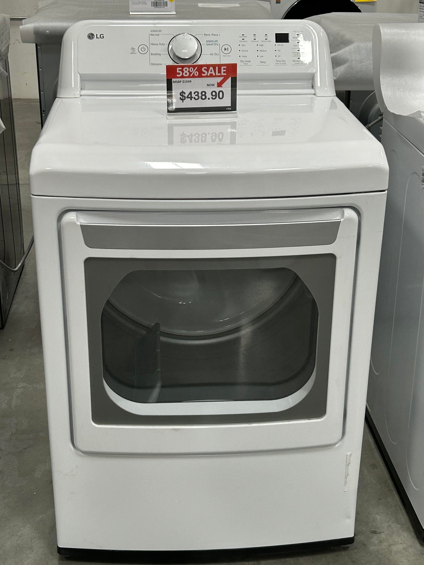 [LG]7.3 cu. ft. Ultra Large Capacity Gas Dryer with Sensor Dry Technology