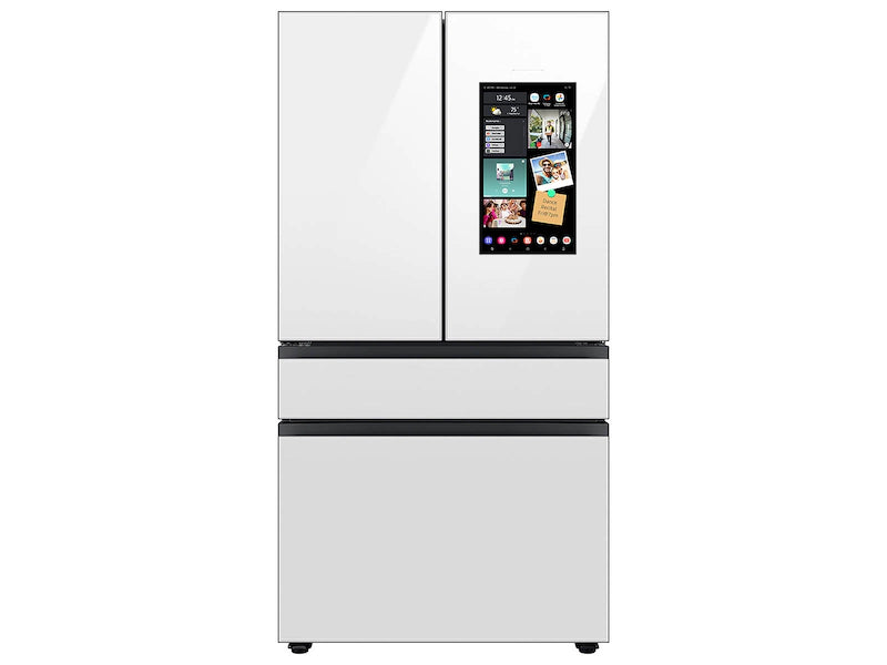 Bespoke 4-Door French Door Refrigerator (29 cu. ft.) with Family Hub™ in White Glass