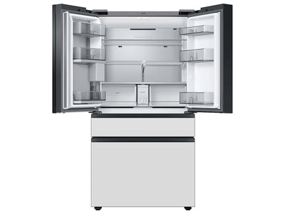 Bespoke 4-Door French Door Refrigerator (29 cu. ft.) with Family Hub™ in White Glass