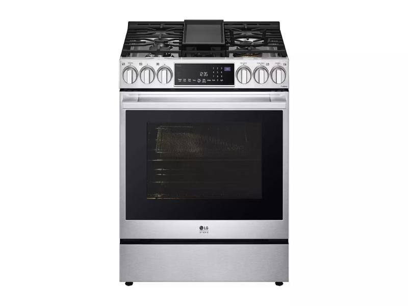 ﻿LG STUDIO 6.3 cu. ft. InstaView® Gas Slide-in Range with ProBake Convection® and Air Fry