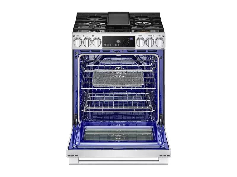 ﻿LG STUDIO 6.3 cu. ft. InstaView® Gas Slide-in Range with ProBake Convection® and Air Fry