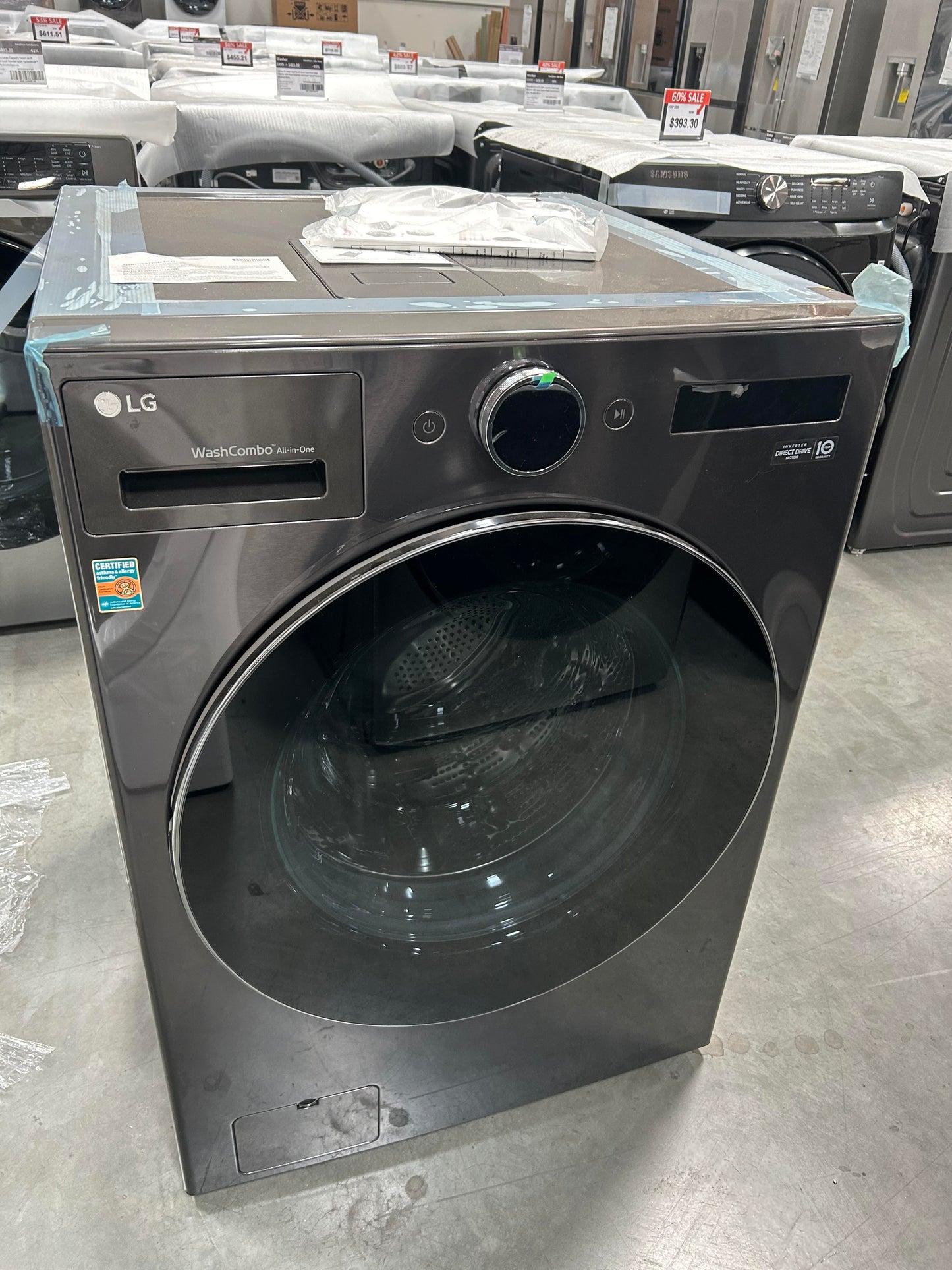 Ventless Washer/Dryer Combo LG WashCombo™ All-in-One 5.0 cu. ft. Mega Capacity with Inverter HeatPump™ Technology and Direct Drive Motor