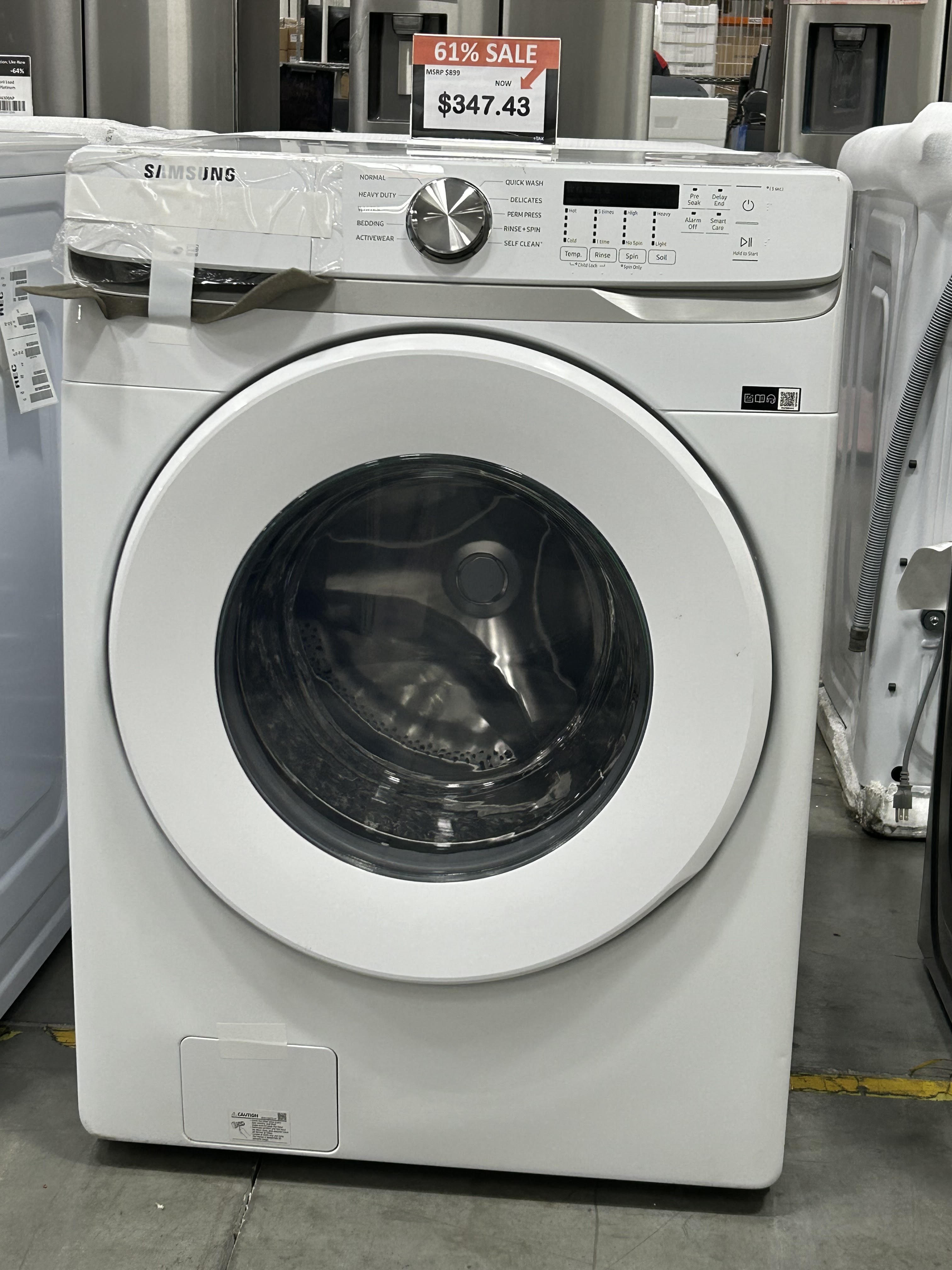 4.5 Cu. Ft. High Efficiency Stackable Front Load Washer With Vibration ...