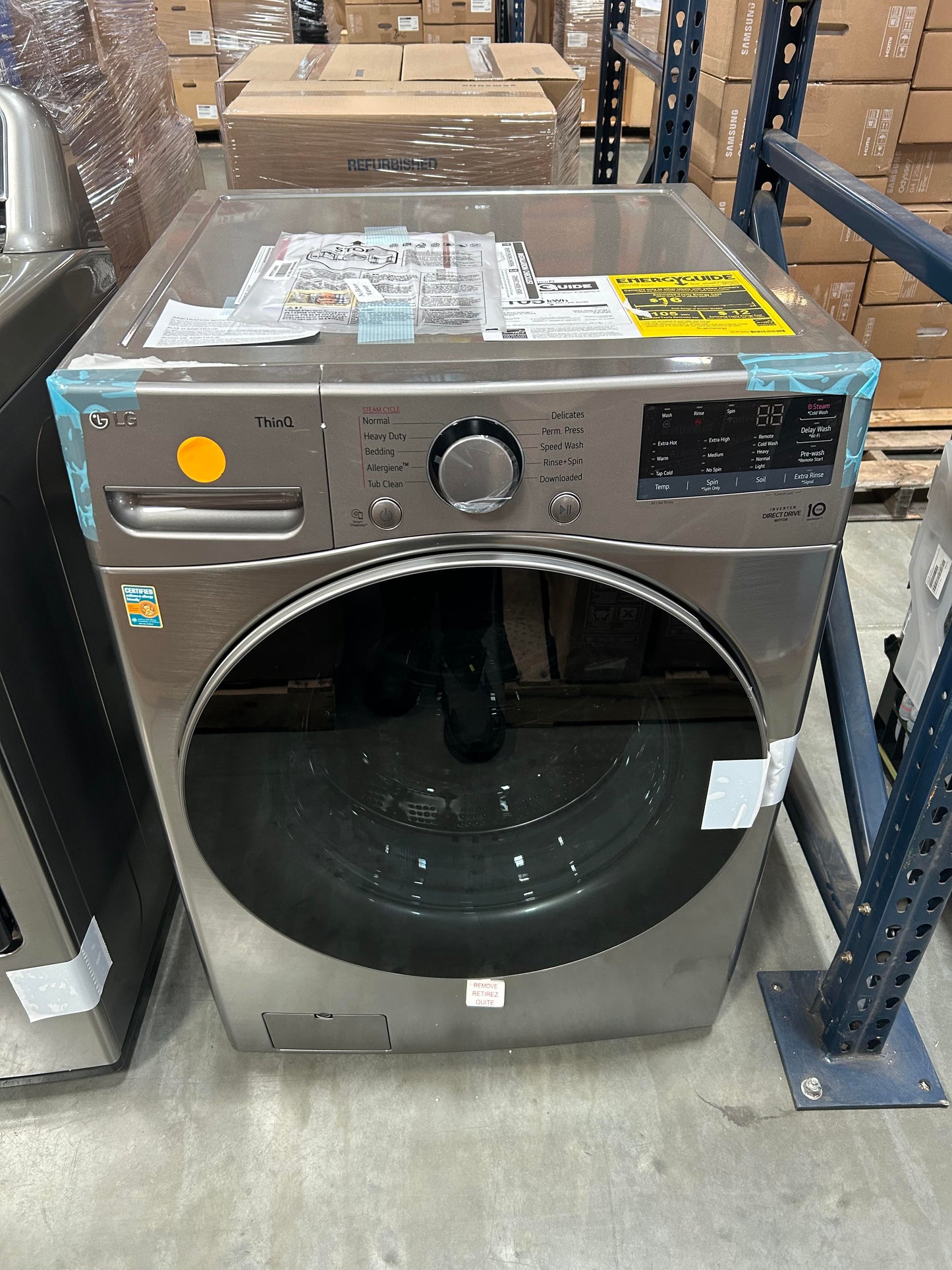 4.5 cu. ft. Ultra Large Capacity Smart wi-fi Enabled Front Load Washer with Built-In Intelligence & Steam Technology