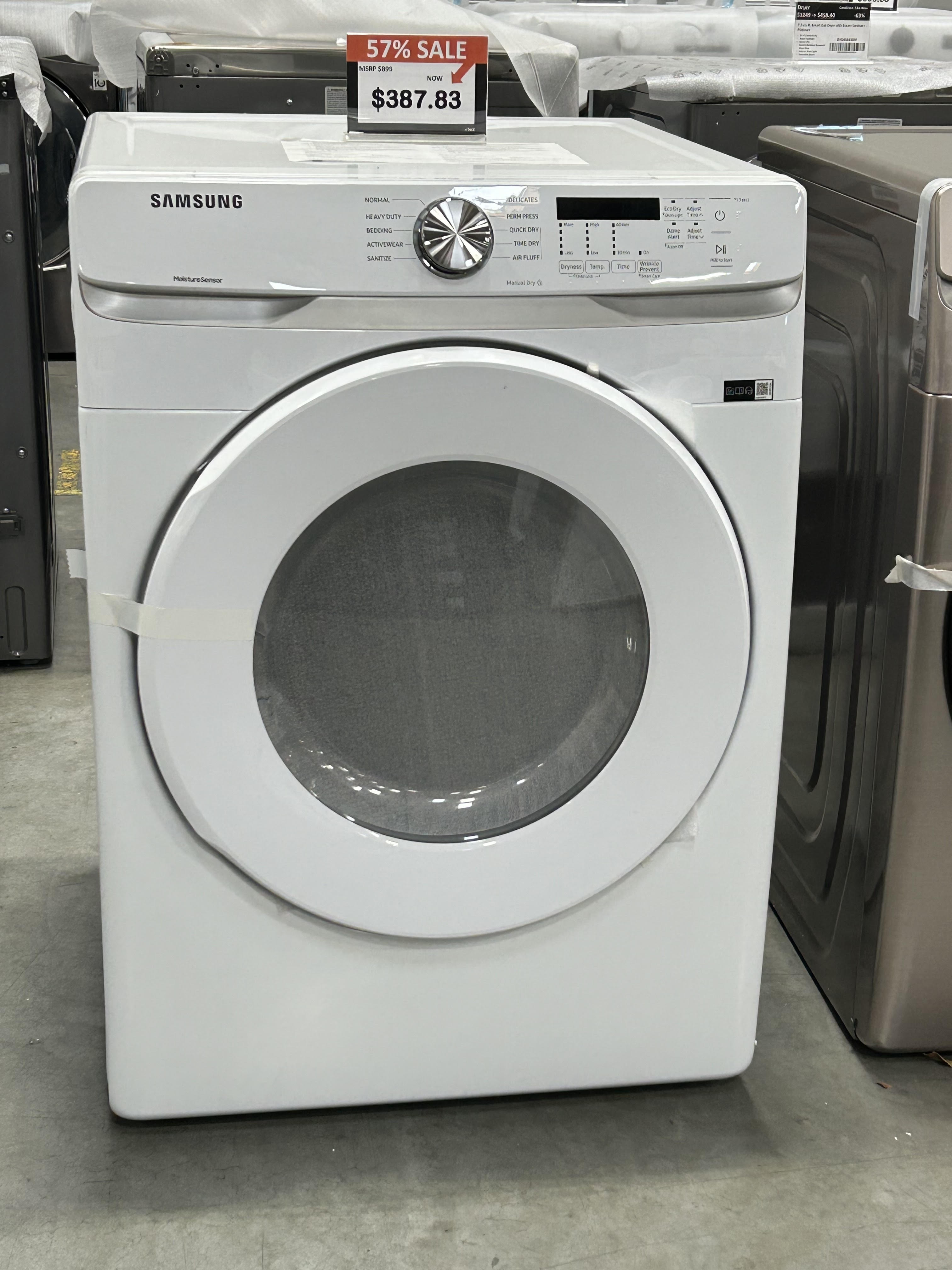 7.5 Cu. Ft. Stackable Electric Dryer With Sensor Dry - White ...