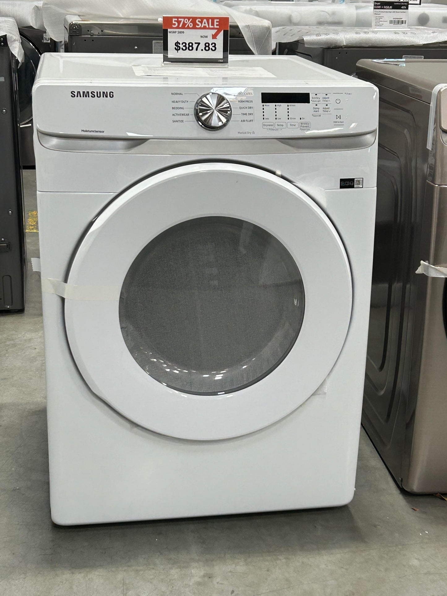 7.5 Cu. Ft. Stackable Electric Dryer with Sensor Dry - White